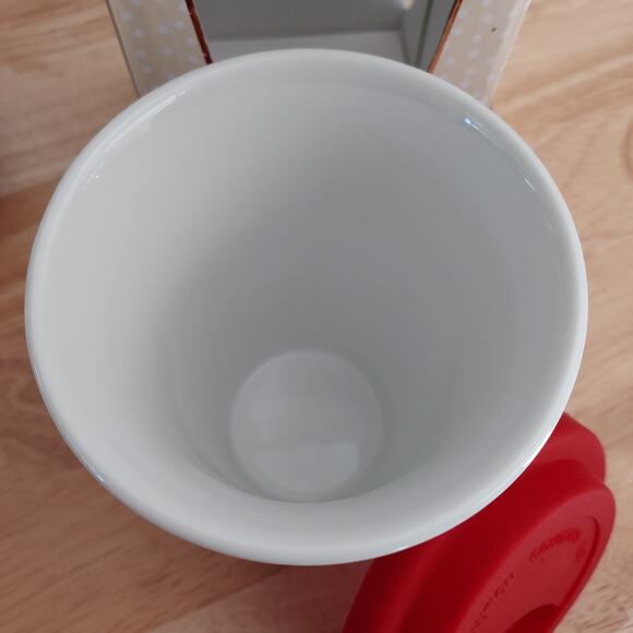 Totes Toasties Ceramic Travel Lidded Mug Earmuffs Reindeer Holiday Gift Box Set - Picture 5 of 6